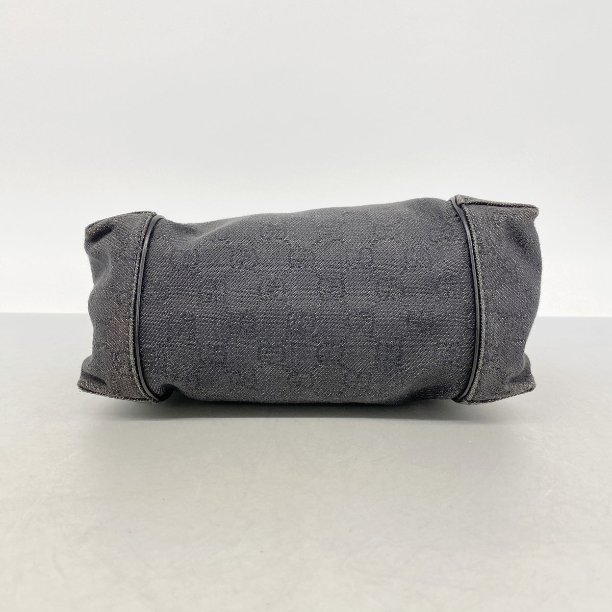 【6id5339】グッチ ハンドバッグ 101333 デニム ブラック シルバー金具【中古】レディース