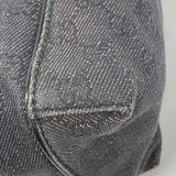 【6id5339】グッチ ハンドバッグ 101333 デニム ブラック シルバー金具【中古】レディース