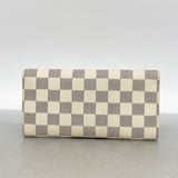 【6id5354】ルイヴィトン 三つ折り長財布 ダミエ・アズール ポルトフォイユジョゼフィーヌ N63020 ホワイト【中古】レディース
