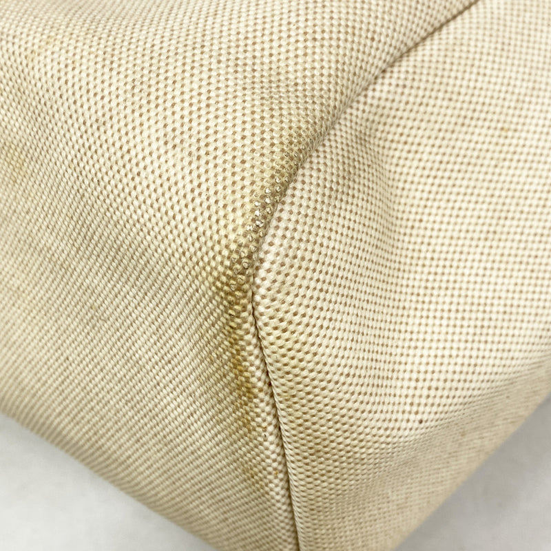【6id5355】エルメス ハンドバッグ エールバックMM トワルアッシュ ナチュラル シルバー金具 □D刻印【中古】メンズ レディース ユニセックス