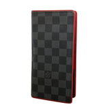 【6id5385】ルイヴィトン 長財布 ダミエ・グラフィット ポルトフォイユブラザ N63254 ボルドー【中古】メンズ