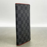 【6id5385】ルイヴィトン 長財布 ダミエ・グラフィット ポルトフォイユブラザ N63254 ボルドー【中古】メンズ