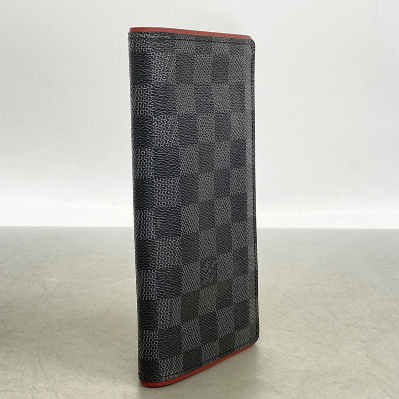 【6id5385】ルイヴィトン 長財布 ダミエ・グラフィット ポルトフォイユブラザ N63254 ボルドー【中古】メンズ