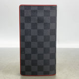 【6id5385】ルイヴィトン 長財布 ダミエ・グラフィット ポルトフォイユブラザ N63254 ボルドー【中古】メンズ