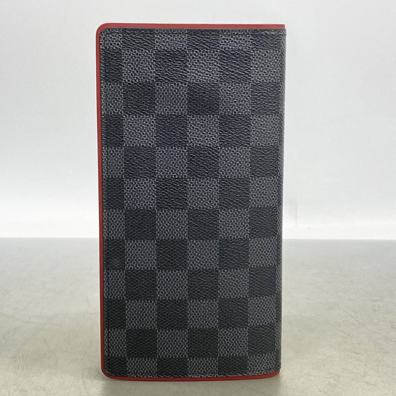 【6id5385】ルイヴィトン 長財布 ダミエ・グラフィット ポルトフォイユブラザ N63254 ボルドー【中古】メンズ