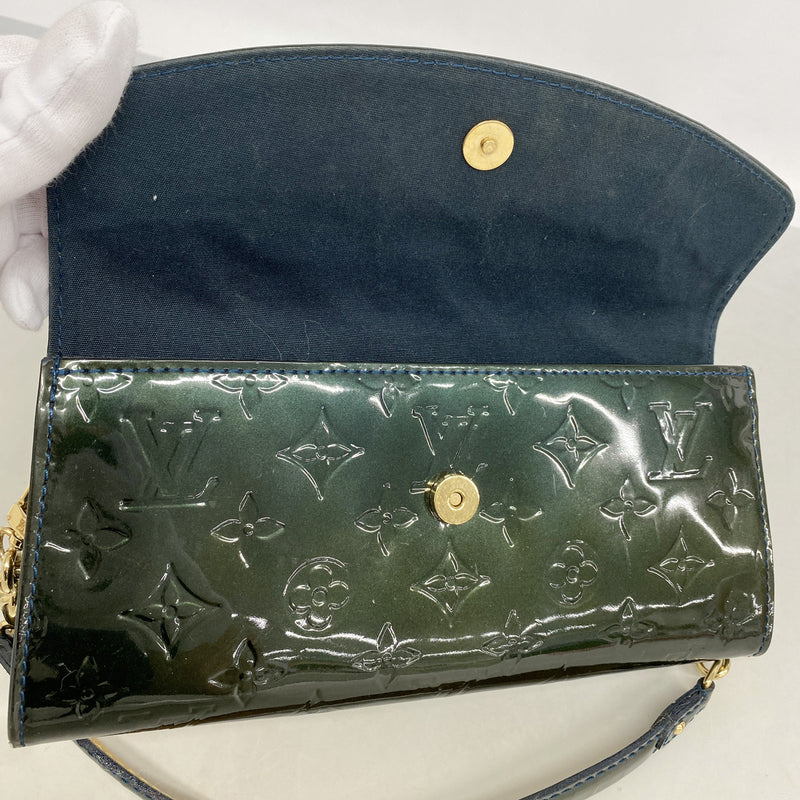 【6id5390】ルイヴィトン ハンドバッグ ヴェルニ サンセットブルーバード M93680 ブルーニュイ【中古】レディース