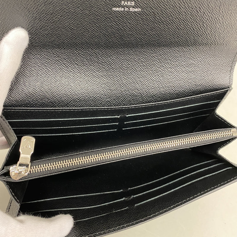 【6id5393】ルイヴィトン 長財布 エピ ポルトフォイユサラ M60582 ノワール【中古】レディース