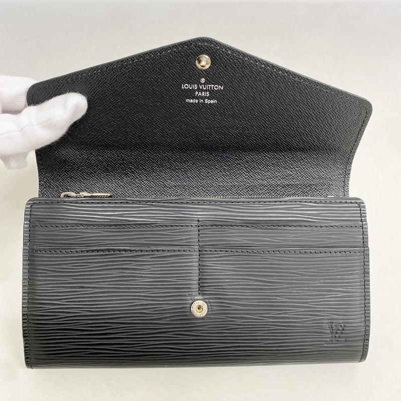 【6id5393】ルイヴィトン 長財布 エピ ポルトフォイユサラ M60582 ノワール【中古】レディース