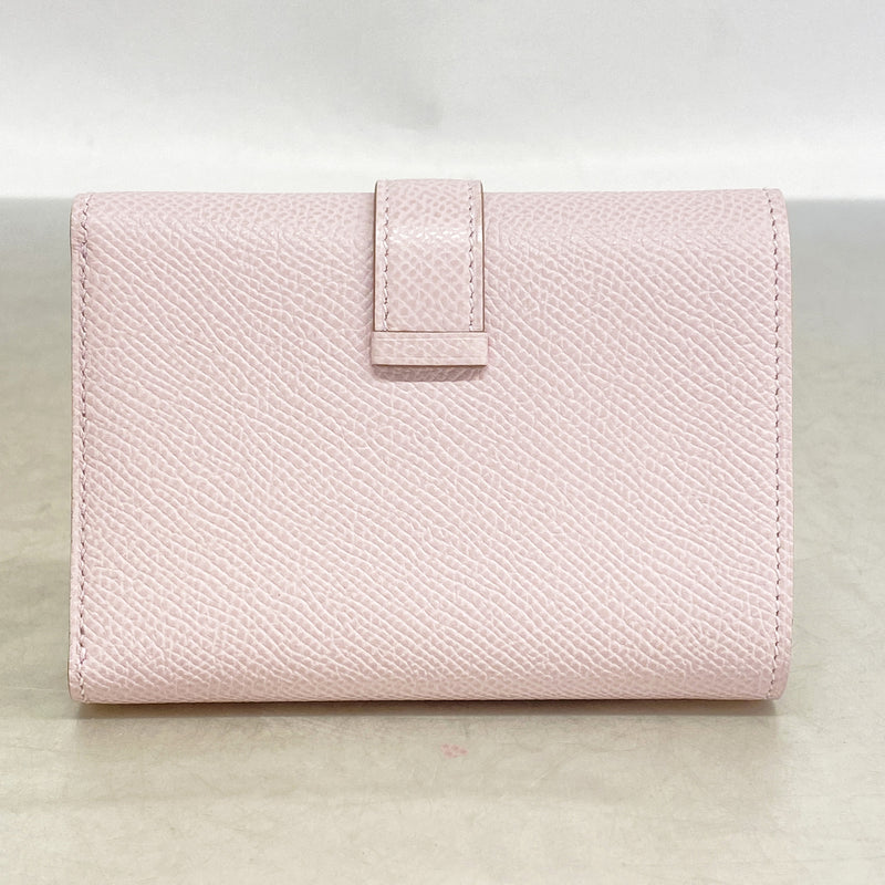 【6id5396】エルメス 三つ折り財布 ベアンコンビネ ヴォーエプソン モーヴペール シルバー金具 W刻印【中古】レディース
