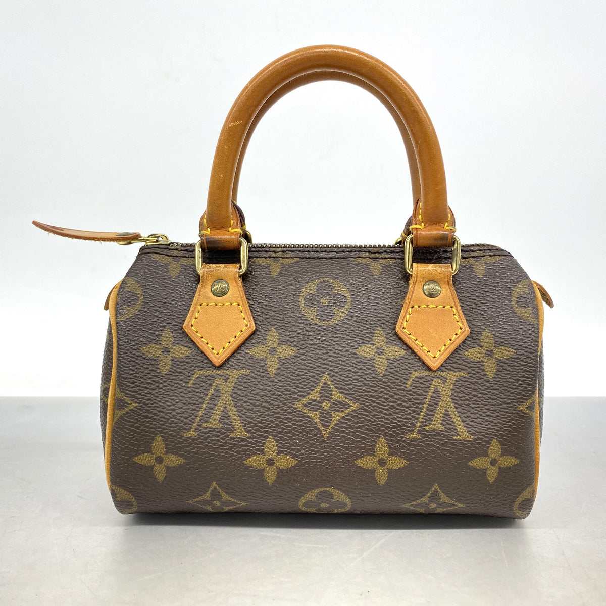 【6id5405】ルイヴィトン ハンドバッグ モノグラム ミニスピーディ M41534 ブラウン【中古】レディース