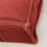 【6id5408】エルメス トートバッグ フールトゥMM キャンバス レッド シルバー金具【中古】メンズ レディース ユニセックス