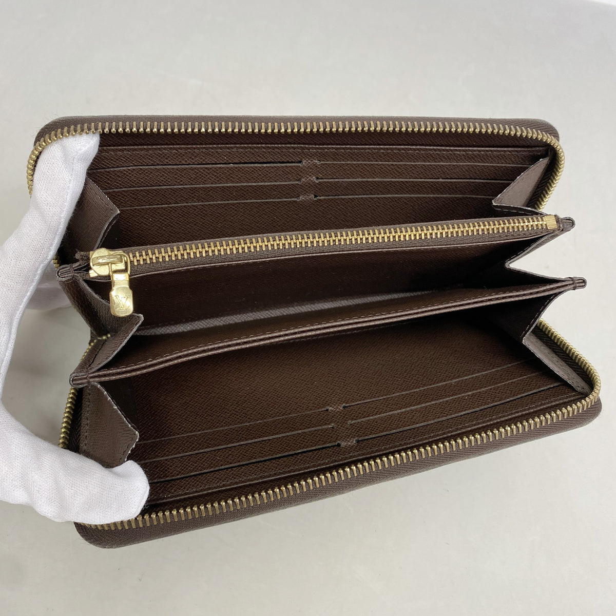 【6id5416】ルイヴィトン 長財布 ダミエ ジッピーウォレット N41661 エベヌ【中古】メンズ レディース ユニセックス