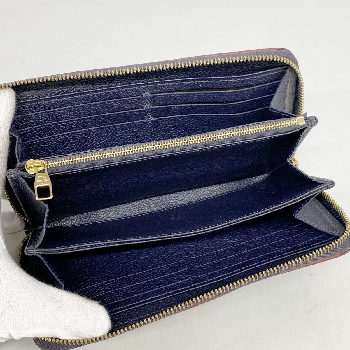 【6id5435】ルイヴィトン 長財布 モノグラム・アンプラント ジッピーウォレット M62121 マリーヌルージュ【中古】レディース