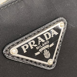 【6id5443】プラダ ショルダーバッグ テスート ナイロン ブラック シルバー金具【中古】レディース