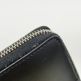 【6id5446】グッチ 長財布 グッチシマ 408839 レザー ブラック シルバー金具【中古】メンズ