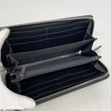 【6id5446】グッチ 長財布 グッチシマ 408839 レザー ブラック シルバー金具【中古】メンズ
