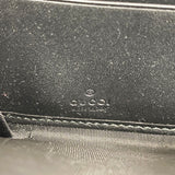 【6id5446】グッチ 長財布 グッチシマ 408839 レザー ブラック シルバー金具【中古】メンズ