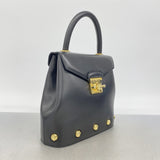 【6id5449】サルヴァトーレフェラガモ ハンドバッグ レザー ブラック ゴールド金具 2wayバッグ【中古】レディース