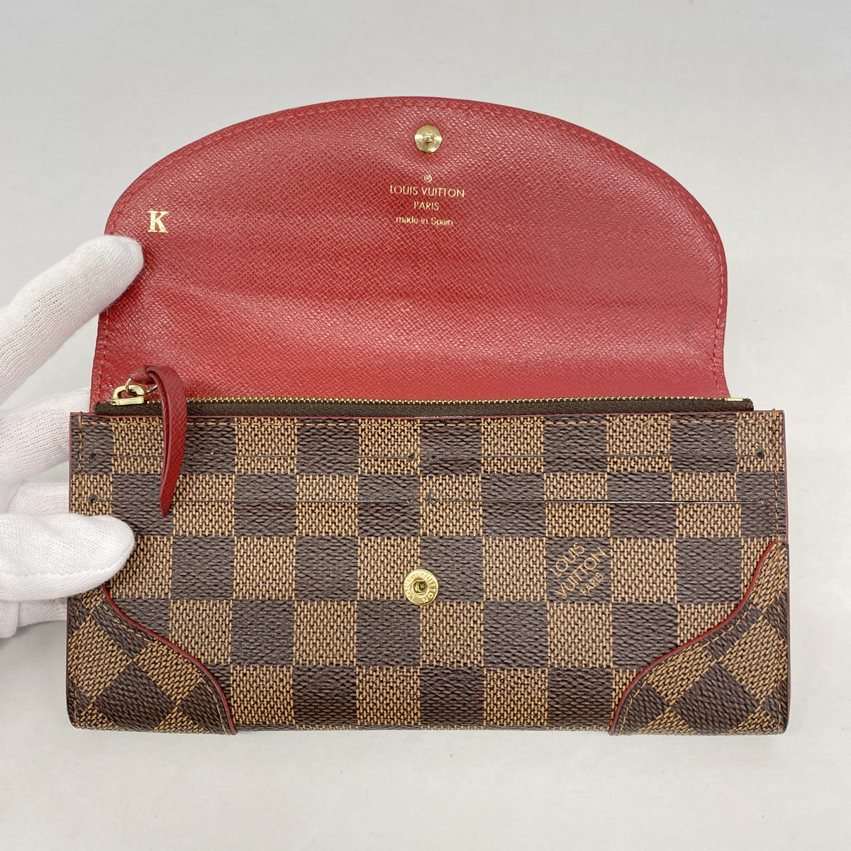 【6id5456】ルイヴィトン 長財布 ダミエ ポルトフォイユカイサ N61221 スリーズ【中古】レディース
