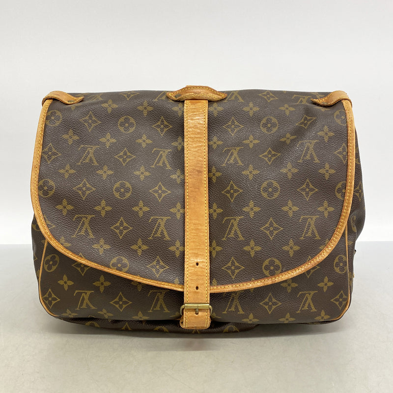 【6id5473】ルイヴィトン ショルダーバッグ モノグラム ソミュール35 M42254 ブラウン【中古】レディース