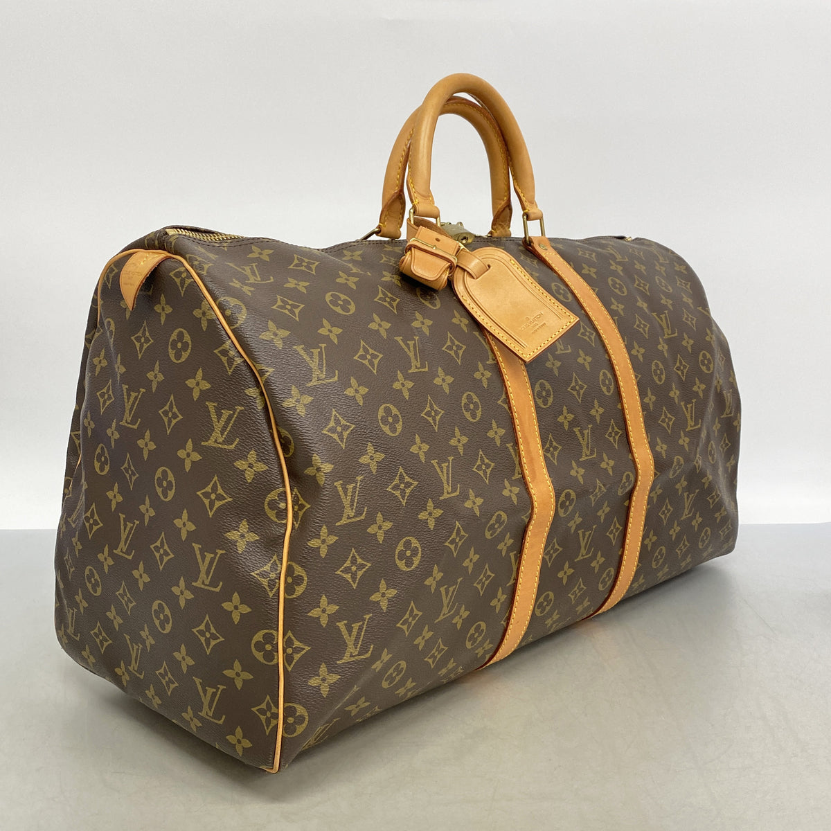 【6id5478】ルイヴィトン ボストンバッグ モノグラム キーポル55 M41424 ブラウン【中古】メンズ レディース ユニセックス