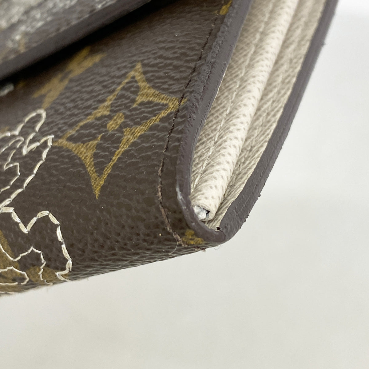 【6id5483】ルイヴィトン 長財布 モノグラム・ダンテェル ポルトフォイユサラ M95390 ブラウン アルジャン【中古】レディース