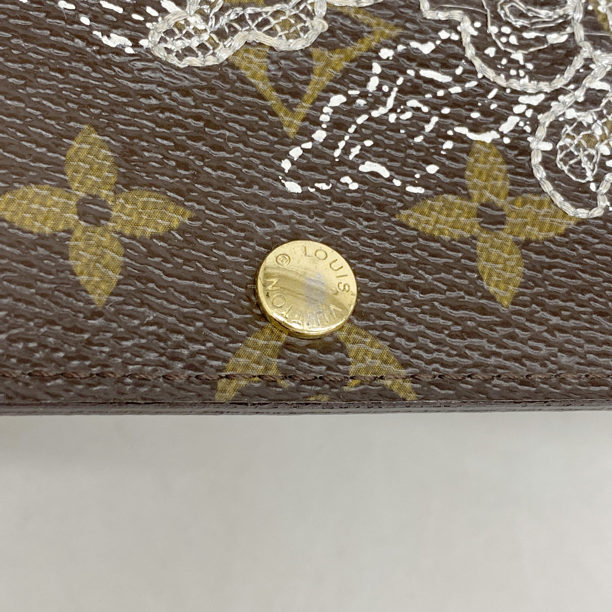 【6id5483】ルイヴィトン 長財布 モノグラム・ダンテェル ポルトフォイユサラ M95390 ブラウン アルジャン【中古】レディース