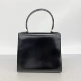 【6id5487】セリーヌ ハンドバッグ レザー ブラック ゴールド金具【中古】レディース