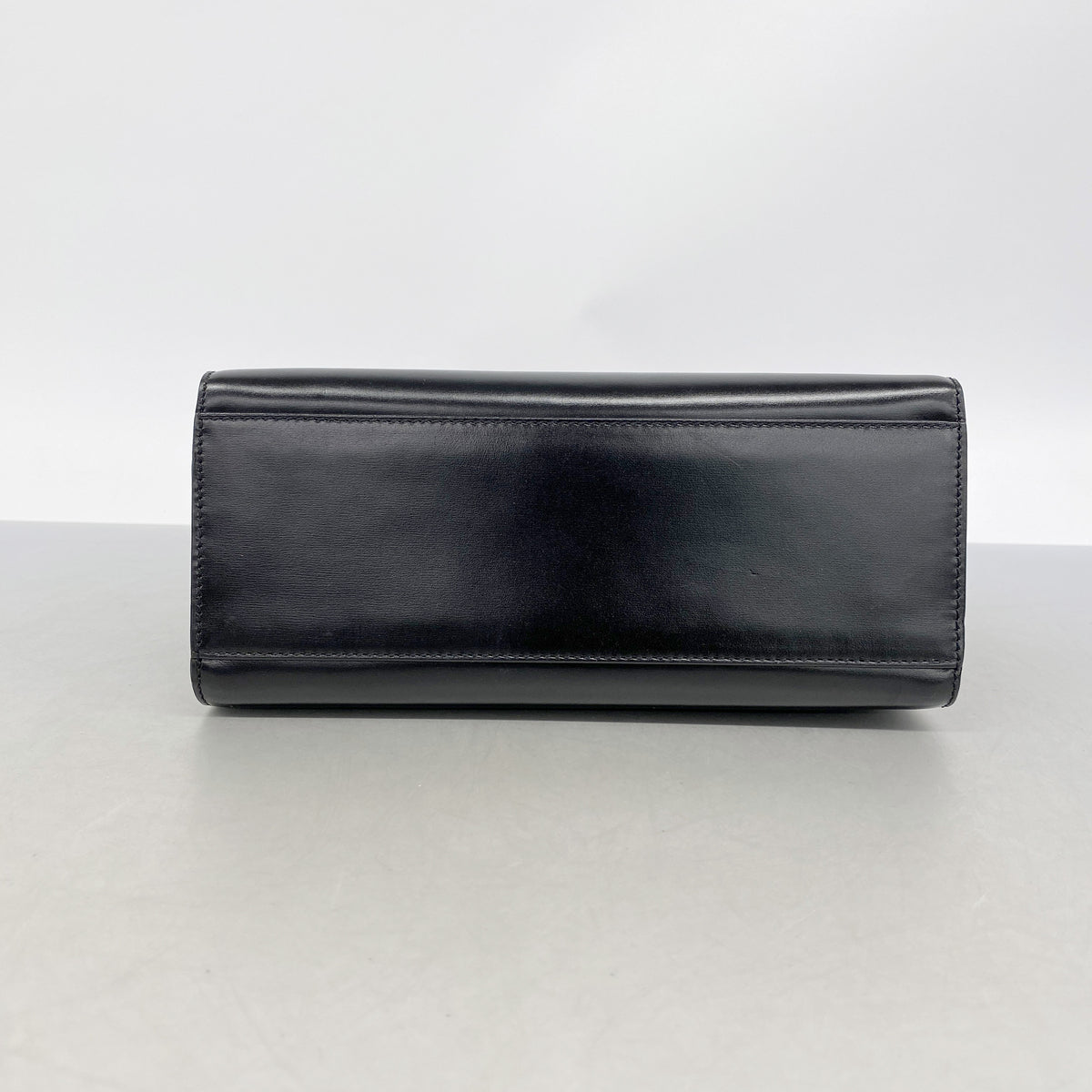 【6id5487】セリーヌ ハンドバッグ レザー ブラック ゴールド金具【中古】レディース