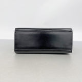 【6id5487】セリーヌ ハンドバッグ レザー ブラック ゴールド金具【中古】レディース
