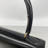 【6id5487】セリーヌ ハンドバッグ レザー ブラック ゴールド金具【中古】レディース