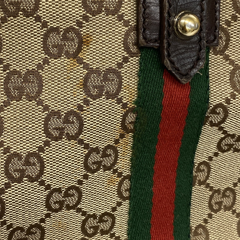 【6id5488】グッチ トートバッグ GGキャンバス 137396 キャンバス ベージュ シャンパンゴールド金具【中古】レディース
