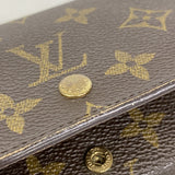 【6id5495】ルイヴィトン 財布 モノグラム ポルトモネビエトレゾール M61730 ブラウン【中古】レディース