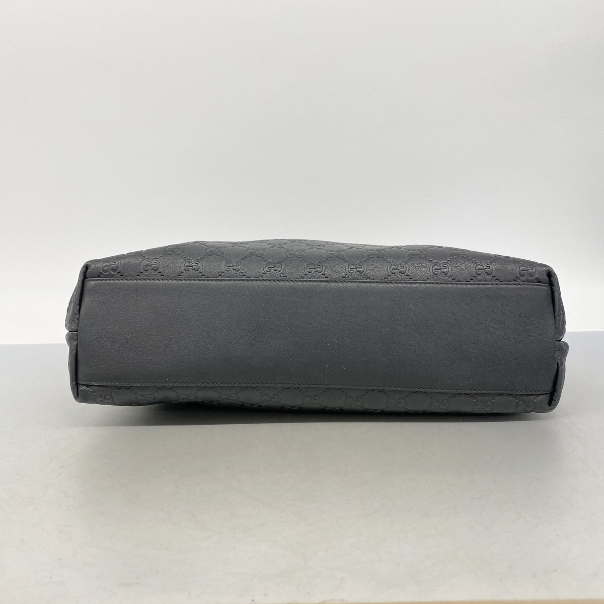 【6id5497】グッチ トートバッグ グッチシマ 211137 レザー ブラック シャンパンゴールド金具【中古】レディース