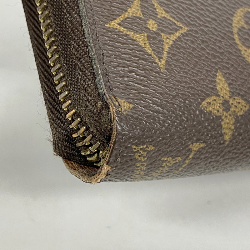【6id5504】ルイヴィトン 長財布 モノグラム ジッピーウォレット M60017 ブラウン【中古】メンズ レディース ユニセックス