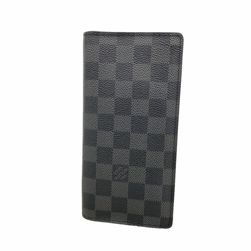 【6id5505】ルイヴィトン 長財布 ダミエ・グラフィット ポルトフォイユブラザ N62665 ブラック グレー【中古】メンズ