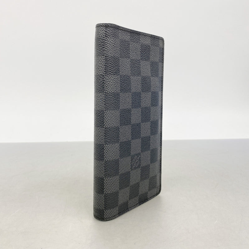 【6id5505】ルイヴィトン 長財布 ダミエ・グラフィット ポルトフォイユブラザ N62665 ブラック グレー【中古】メンズ