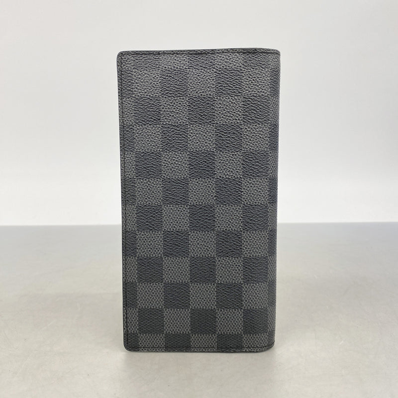 【6id5505】ルイヴィトン 長財布 ダミエ・グラフィット ポルトフォイユブラザ N62665 ブラック グレー【中古】メンズ