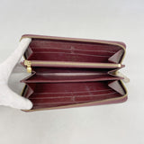 【6id5506】ルイヴィトン 長財布 ダミエ・パイエット ジッピーウォレット N63174 ルージュ【中古】メンズ レディース ユニセックス