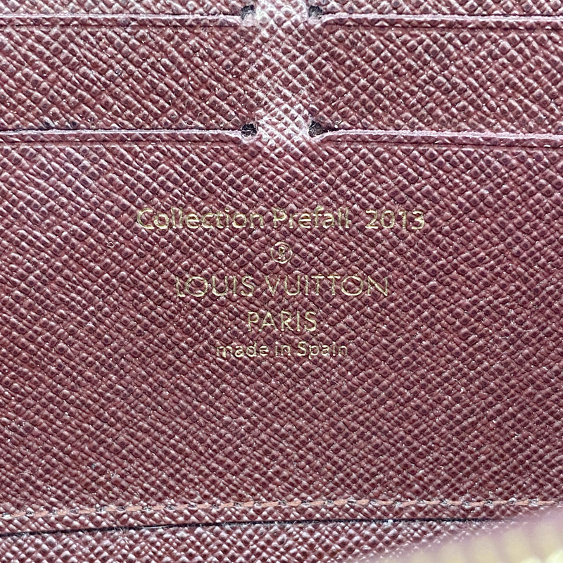 【6id5506】ルイヴィトン 長財布 ダミエ・パイエット ジッピーウォレット N63174 ルージュ【中古】メンズ レディース ユニセックス