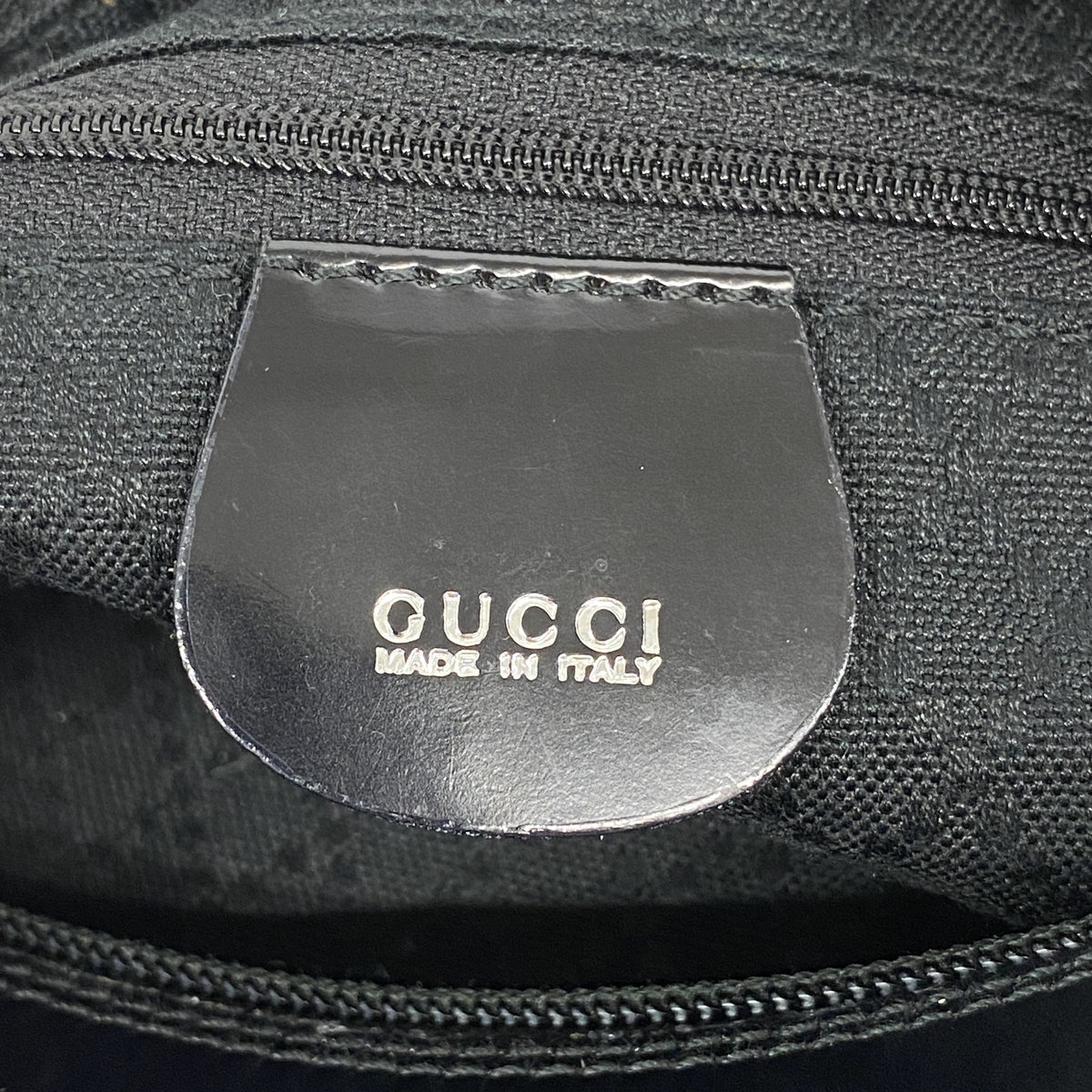 【6id5510】グッチ ショルダーバッグ バンブー 000 1956 0531 ナイロン ブラック シルバー金具【中古】レディース
