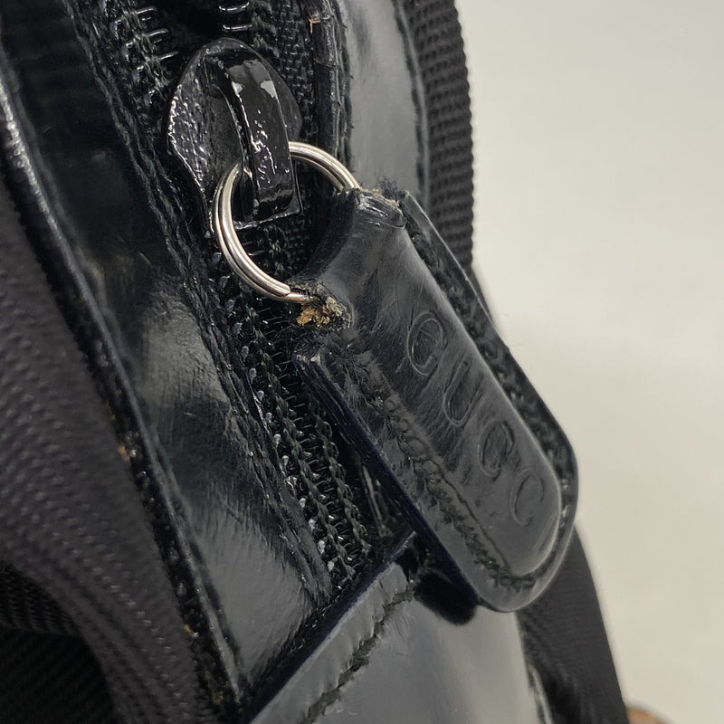 【6id5510】グッチ ショルダーバッグ バンブー 000 1956 0531 ナイロン ブラック シルバー金具【中古】レディース