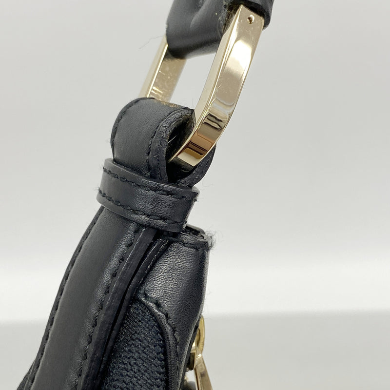 【6id5512】グッチ ショルダーバッグ GGキャンバス 001 4288 キャンバス ブラック シャンパンゴールド金具【中古】レディース