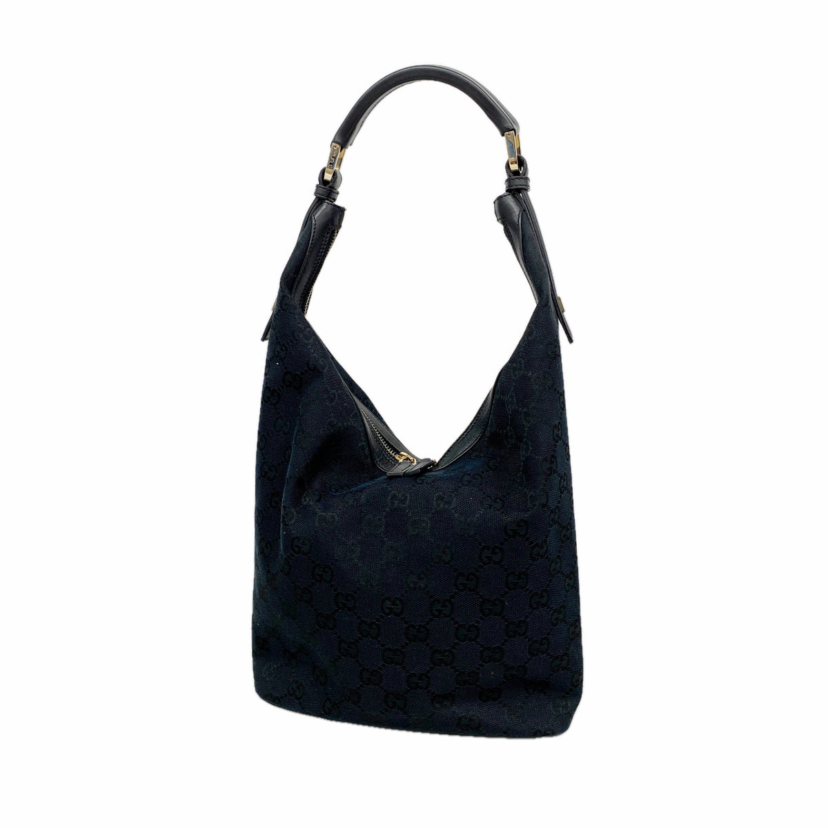 【6id5512】グッチ ショルダーバッグ GGキャンバス 001 4288 キャンバス ブラック シャンパンゴールド金具【中古】レディース