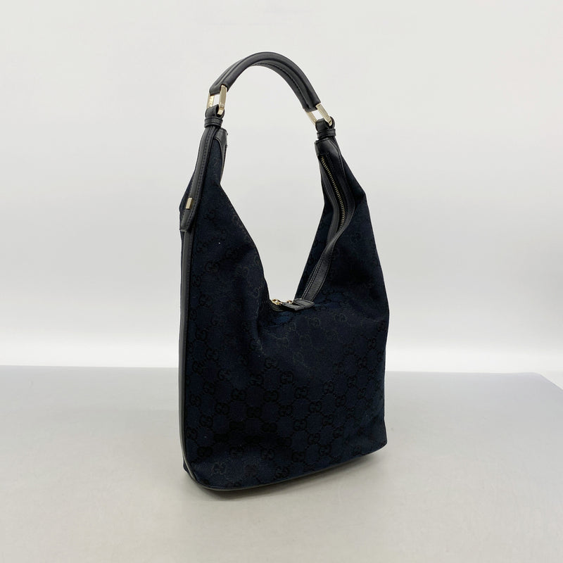 【6id5512】グッチ ショルダーバッグ GGキャンバス 001 4288 キャンバス ブラック シャンパンゴールド金具【中古】レディース