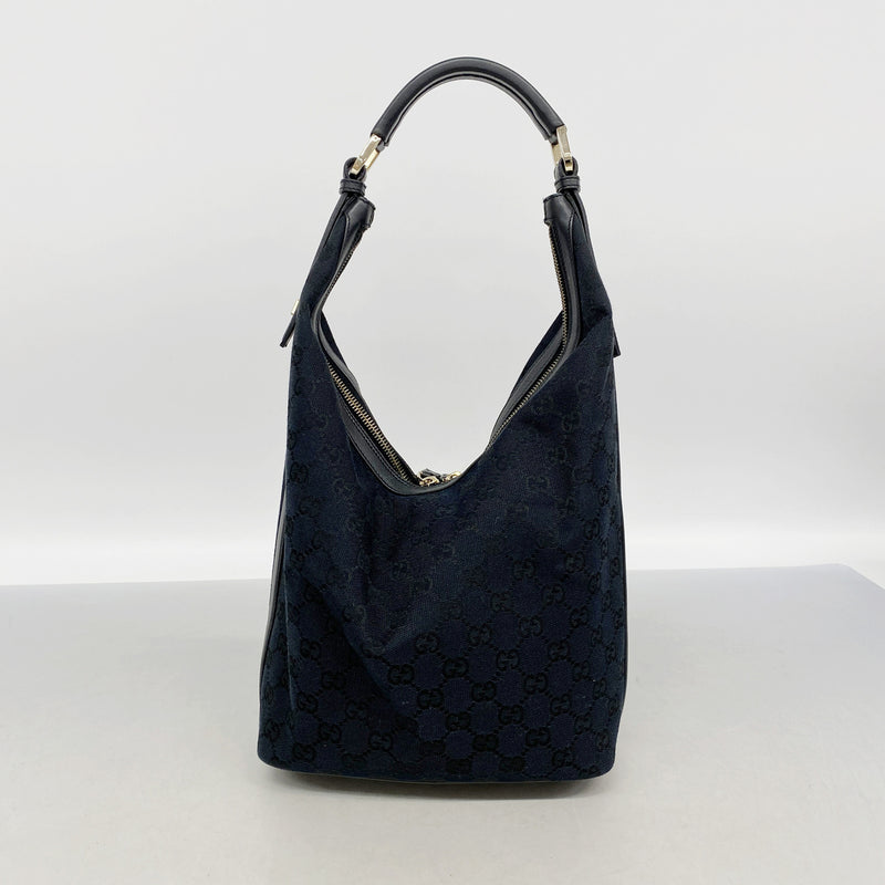 【6id5512】グッチ ショルダーバッグ GGキャンバス 001 4288 キャンバス ブラック シャンパンゴールド金具【中古】レディース