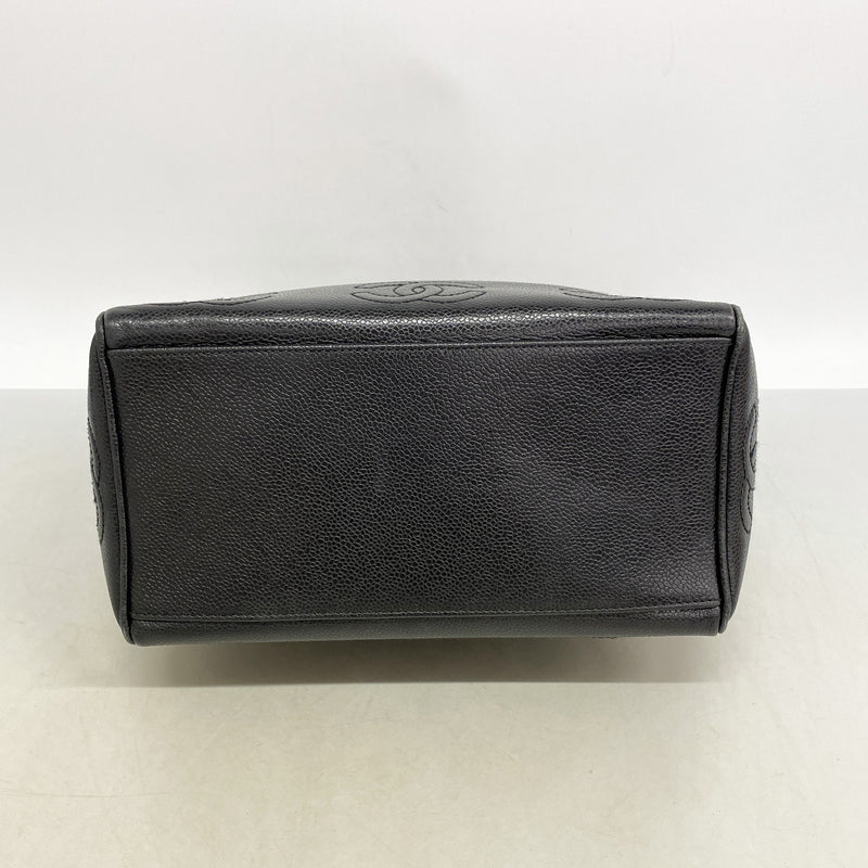 【6id5517】シャネル ショルダーバッグ トリプルココ キャビアスキン ブラック ゴールド金具【中古】レディース