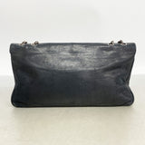 【6id5518】シャネル ショルダーバッグ 2.55 Wチェーン レザー ブラック シルバー金具【中古】レディース