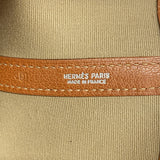 【6id5528】エルメス トートバッグ ガーデンパーティPM トワルオフィシエ オレンジ シルバー金具 □J刻印【中古】レディース