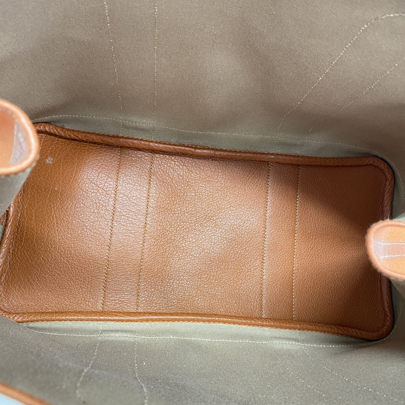 【6id5528】エルメス トートバッグ ガーデンパーティPM トワルオフィシエ オレンジ シルバー金具 □J刻印【中古】レディース